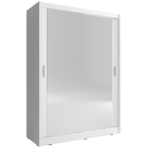 Skříň MAJA - 130 cm - bílá/2x zrcadlo