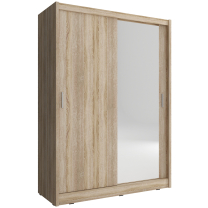 Skříň MAJA - 150 cm - sonoma/1x zrcadlo