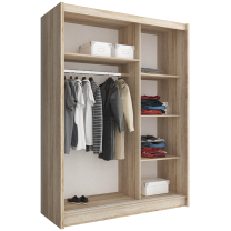 Skříň MAJA - 150 cm - sonoma/2x zrcadlo