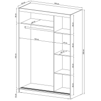 Skříň WIKI - 150 - bílá