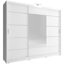 Skříň WIKI ALU - 250 + LED osvětlení - bílá