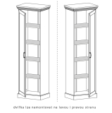 ROYAL r | šatní skříň S1D | 57 cm | UNI provedení | borovice nordická