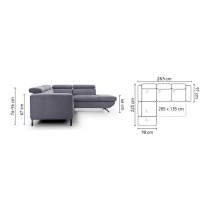 Sedací souprava ARRATTA | 265x225 | rozkládací + úložný prostor | VÝBĚR TKANIN
