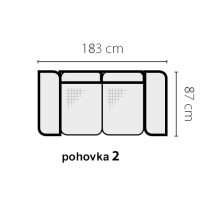 Sedací sestava Amigo 3+2+1 - VÝBĚR TKANIN