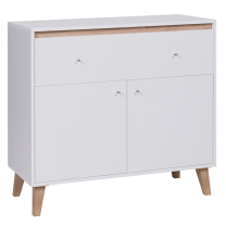OVIEDO | komoda K2D1SZ | 100 cm | bílá/san remo světlé