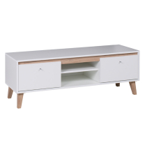 OVIEDO | TV stolek RTV135 | 135 cm | bílá/san remo světlé