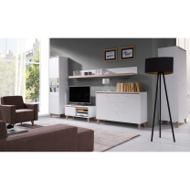 OVIEDO | TV stolek RTV135 | 135 cm | bílá/san remo světlé