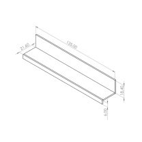 OVIEDO | závěsná police | 135 cm | bílá/san remo světlé