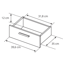 LINK s | komoda 1D4S | 80 cm | sonoma