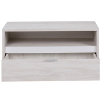DENVER db | TV stolek RTV1SZ | 90 cm | dub bílý / bílá lesk