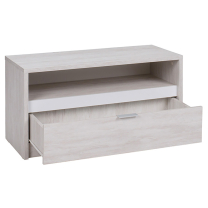 DENVER db | TV stolek RTV1SZ | 90 cm | dub bílý / bílá lesk