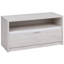 DENVER db | TV stolek RTV1SZ | 90 cm | dub bílý / bílá lesk