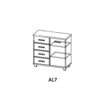 Alan - komoda AL7 - bílá/ořech