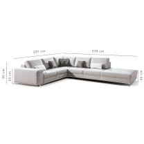 Sedací souprava Chrome L | PRAVÁ | rozkládací | VÝBĚR TKANIN