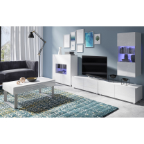 CALABRINI b | TV stolek | 150 cm | bílá lesk | lze i zavěsit