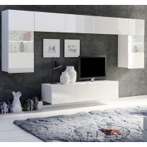 CALABRINI b | TV stolek | 150 cm | bílá lesk | lze i zavěsit