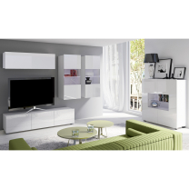 CALABRINI b | TV stolek | 150 cm | bílá lesk | lze i zavěsit