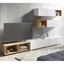 CALABRINI b | TV stolek | 150 cm | bílá lesk | lze i zavěsit
