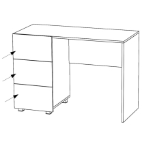 CALABRINI b | psací stůl | 110 cm | bílá lesk