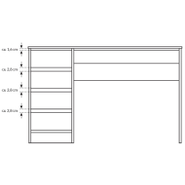 Psací stůl ADA | 120 cm | UNI provedení | bílá mat