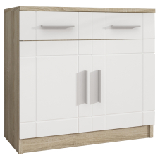 Komoda Paris 2F2S | 69 cm | sonoma/bílá MDF