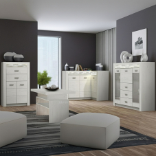 Obývací stěna INDIANAPOLIS k | sestava B | kraft bílý