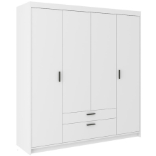 Šatní skříň ELENA 4D | 176,3 cm | bílá