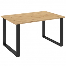 Jídelní stůl IMPERIAL | 138x90 cm | artisan + černé kovové nohy