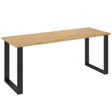 Jídelní stůl IMPERIAL | 185x67 cm | artisan + černé kovové nohy