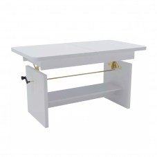 Konferenční stolek JANEK 2v1 | rozkládací 116-156 cm | bílá