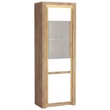 LIVINIO | vitrína L-4 | 70,5 cm | V CENĚ LED LIŠTA | UNI provedení | ribbeck/bílá lesk