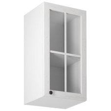 PROVENCE k | horní skříňka G40S-P prosklená s policí | 40 cm | PRAVÁ | bílá/borovice andersen