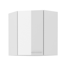 LARA wh | horní skříňka 60x60 GN-72 1F (45°) rohová | 60x60 cm | UNI dvířka | bílá lesk
