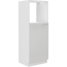 LARA wh | vysoká skříňka 60DKPL-162 1F pro vestavnou troubu | 60 cm | UNI dvířka | bílá lesk