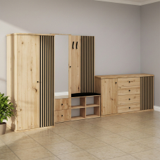 Předsíňová stěna CALI + skříň C-1 + komoda C-4 | artisan