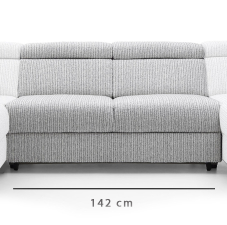 ULISES | díl sedačky 2BK | 142 cm | dvojsed s úložným prostorem | VÝBĚR TKANIN a NOŽIČEK