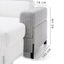 ULISES | díl sedačky PK | 18 cm | pravá područka | VÝBĚR TKANIN a NOŽIČEK