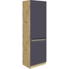 GLAMOUR m | vysoká skříňka GLA-21D pro vestavnou lednici | 60 cm | modrá mat