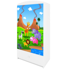 Babydreams | šatní skříň | bílá | safari