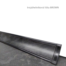 Lišta ke kuchyňské desce | trojúhelníková | 200 cm | BROWN černá