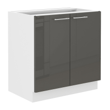 LARA gr | dolní skříňka 80ZL 2F dřezová | 80 cm | šedá lesk