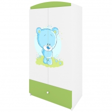 Babydreams | šatní skříň | zelená/bílá | medvídek