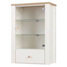BERG | závěsná vitrína 7 | 63 cm | krémová/dub zlatý