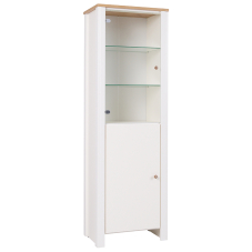 BERG | vitrína 11L levá | 65 cm | krémová/dub zlatý