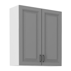 STILO bs | horní skříňka 80G-90 2F se 3 policemi | 80 cm | bílá/šedá