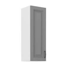 STILO bs | horní skříňka 30G-90 1F se 3 policemi | 30 cm | bílá/šedá | UNI dvířka