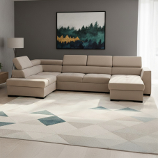 Sedací souprava NEST I | 205x345x180 cm | rozkládací | VÝBĚR TKANIN a NOŽIČEK