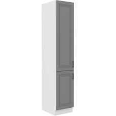 STILO bs | vysoká skříňka 40DK-210 2F potravinová | 40 cm | bílá/šedá | UNI dvířka