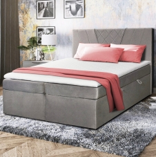 Manželská postel dvoulůžko BOXSPRING | 180x200 | VÝBĚR TKANINY A ČELA
