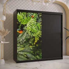 Šatní skříň Paproč | 180 cm | černá